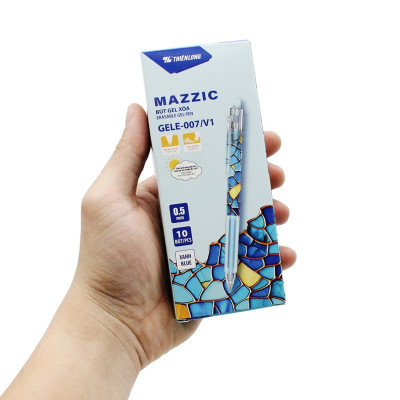 Hộp 10 Bút Gel Xóa Được 0.5 mm - Thiên Long GELE-007/V1 - Mực Xanh