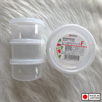 Bộ 3 chiếc hộp thực phẩm Nakaya tròn 180ml hàng nội địa Nhật Bản