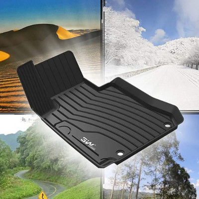 Thảm lót sàn xe ô tô Mercedes EQB - Nhãn hiệu Macsim 3W chất liệu nhựa TPE đúc khuôn cao cấp - màu đen