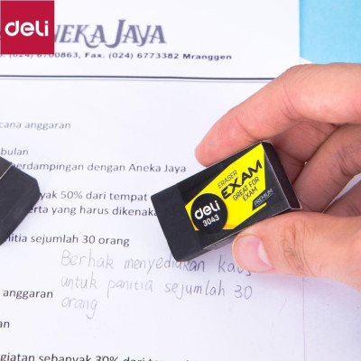 Tẩy 2B Deli, 40×22×12mm, Đen - 45 Viên/hộp - E3043 