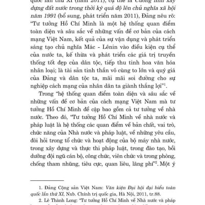 Tư tưởng Hồ Chí Minh về chính quyền địa phương và vận dụng xây dựng, hoàn thiện chính quyền địa phương ở Việt Nam hiện nay (Sách chuyên khảo)