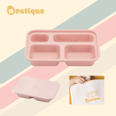 Bộ Khay Ăn Trẻ Em Nestique N-21 Cao Cấp 4 Ngăn Có Nắp