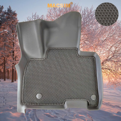 Thảm ô tô sd3 2 lớp dạng lưới lục giác KIA Carnival 2022+ 8 chỗ- (đen) - bề mặt cao su siêu sạch -nhãn hiệu Macsim