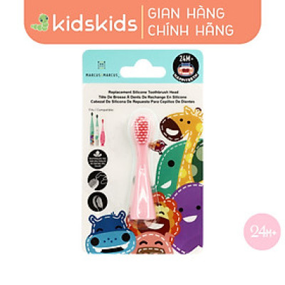 Đầu bàn chải silicon thay thế cho bé Marcus & Marcus - Hồng