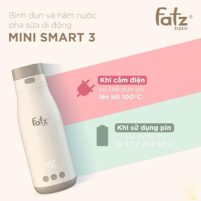 Bình Đun Nước Pha Sữa Di Động FATZBABY Các Dòng MINI SMART - Hàng Chính Hãng