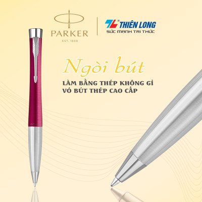 Bút bi cao cấp Parker Urban Twist URB X-VIBR Magenta CT TB-2143449 - Thép không gỉ