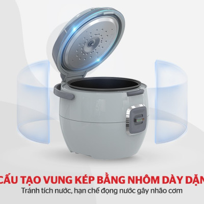 Nồi Cơm Điện 1.8L Sunhouse SHD8663 - Màu Ngẫu Nhiên - Hàng Chính Hãng