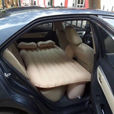 Đệm Hơi Nhung Ô Tô Cao Cấp, Mềm Mịn, Tiện Lợi, Dễ Dàng Gấp Gọn, Tặng Kèm Bơm, 2 Gối Đầu Và Miếng Vá Dự Phòng