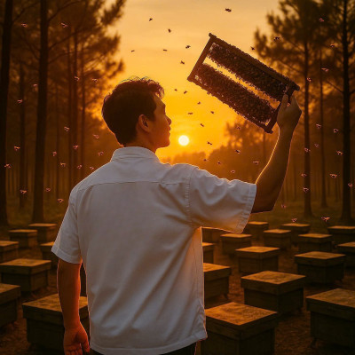 COMBO mua 2 TẶNG 1 cùng loại: Mật ong nguyên chất rừng Phương Nam chai 630g