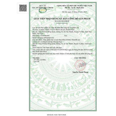 Dáng Thanh PQA Thành Phần Từ Thiên Nhiên Hỗ Trợ Tăng Cường Chuyển Hóa Chất Béo Hộp 10 Ống