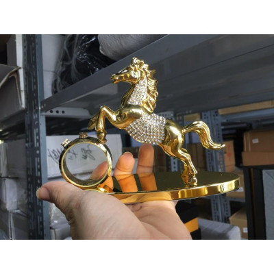 Tượng Phong Thuỷ Ngựa Vàng Đính Đá Cao Cấp - Tượng Mã Đáo Thành Công Trang Trí Bàn Làm Việc, Ô Tô 
