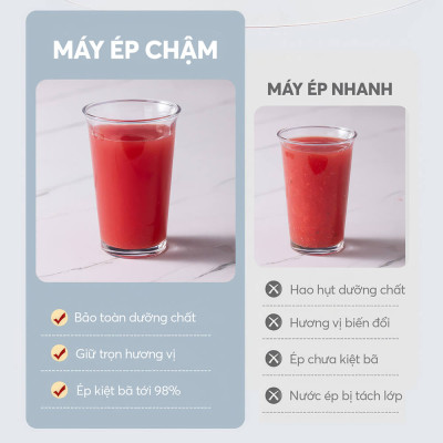 Máy ép chậm Elmich JEE-8758, công suất 240W, bảo toàn dưỡng chất, giữ trọn hương vị, ép kiệt bã tới 98% - Hàng Chính Hãng