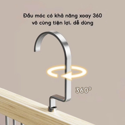 Móc treo áo 2 dây bra đa năng tiện lợi, giá treo 8 mắc bằng gỗ treo áo lót cà vạt thắt lưng túi xách
