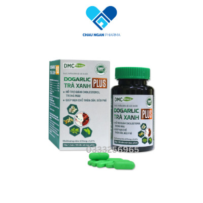 Viên uống Dogarlic Trà Xanh Plus lọ 100 viên - Giảm Cholesterol, hỗ trợ giảm mỡ thừa