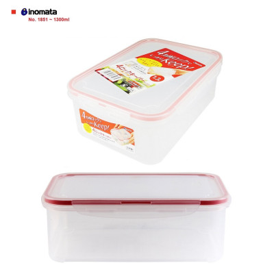 Combo 02 hộp thực phẩm chữ nhật inomata 1300ml hàng nội địa Nhật Bản