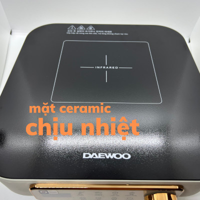 Bếp hồng ngoại Daewoo công suất 2200W, điều khiển cảm ứng - Hàng chính hãng