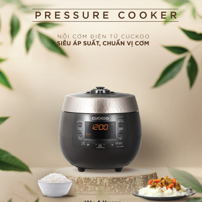 Nồi cơm điện tử áp suất Cuckoo 1.08 lít CRP-R0600F màu đen - Bản Quốc Tế tiếng Anh - Hàng chính hãng