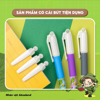 Bút Gel 0.5 mm - Nhân Vật Akooland Tahi - Thiên Long Gel-012/AK - Mực Đen