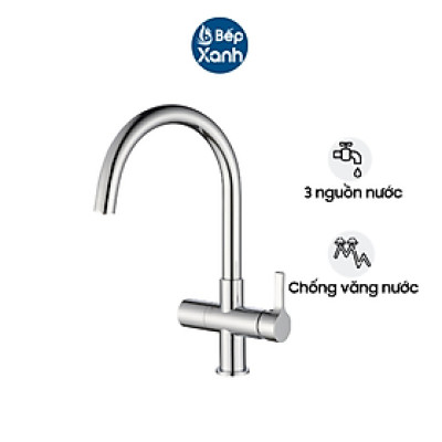 Vòi rửa chén Malloca K150DW - Tích hợp nước uống, Đồng thau mạ Chrome - Hàng Chính Hãng