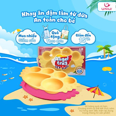 Khay ăn dặm an toàn cho bé - Khay thiên thần UINLUI