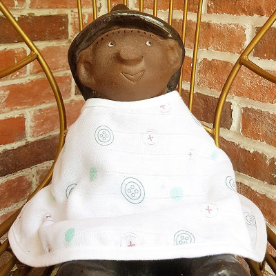 Yếm ăn vải sợi tre cho bé sơ sinh đến 3 tuổi 50x28 Mamaru MA-YEM03 - Diệt khuẩn, hút ẩm tốt, kháng tia UV