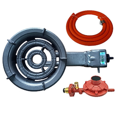 Combo Bếp Gas Công Nghiệp Chuyên Dụng Hầm Chiên Kho OWANI WN-260C Sơn Tĩnh Điện Loại To 5 Chân Kèm Van Dây - Hàng Chính Hãng