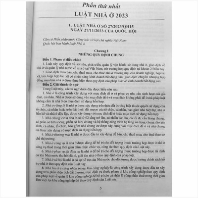 Sách Luật Nhà Ở và Văn Bản Hướng Dẫn Thi Hành (V2482D)