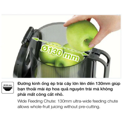 Máy ép chậm HAFELE HS-J130SG 535.43.396 | Công suất 250W | Dễ dàng tháo lắp vệ sinh | Hàng chính hãng