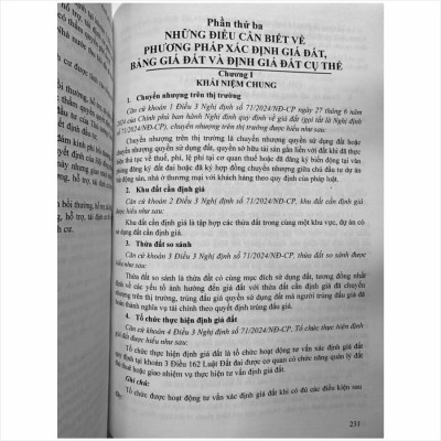 Sách Những Điều Cần Biết Về Giá Đất, Bồi Thường, Hỗ Trợ, Tái Định Cư Khi Nhà Nước Thu Hồi Đất theo Luật Đất Đai năm 2024 - V2464T