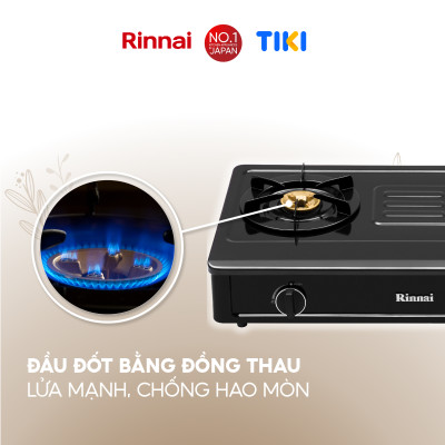 Bếp gas dương Rinnai RV-B271SB(EB) mặt bếp men và kiềng bếp men - Hàng chính hãng.