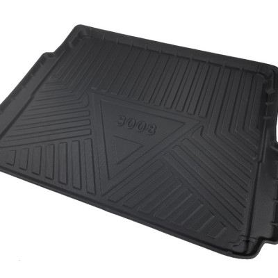 Thảm lót cốp xe ô tô Peugeot 3008 2017-2021 nhãn hiệu Macsim chất liệu TPV cao cấp màu đen