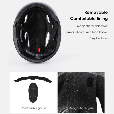 Mũ Bảo Hiểm Xe Đạp ESL-02, vỏ nhựa ngoài cứng, kính tháo rời nam châm, thoáng khí 1 cỡ có thể điều chỉnh - Mai Lee