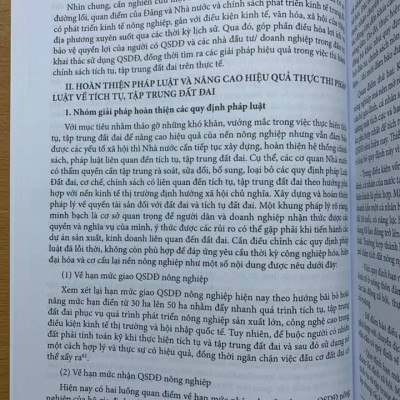 Tích tụ, tập trung đất đai ở Việt Nam- Lý luận và pháp luật hiện hành- Luật đất đai và văn bản hướng dẫn thi hành 2020