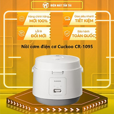 Nồi cơm điện Cuckoo 1.8L CR-1095 màu trắng- Công nghệ nhiệt 3D - bản quốc tế tiếng Anh - Hàng chính hãng CuckooVina