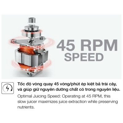 Máy ép chậm HAFELE HS-J130SG 535.43.396 | Công suất 250W | Dễ dàng tháo lắp vệ sinh | Hàng chính hãng