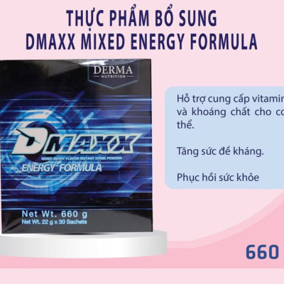 DMAXX thức uống bổ sung vitamin năng lượng có đường DAMODE 12 gói dùng thử màu xanh