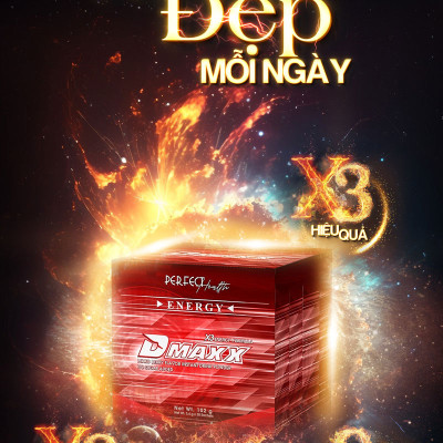 DMAXX thức uống bổ sung vitamin năng lượng không đường DAMODE 3 gói dùng thử màu đỏ