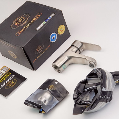 Vòi Lavabo nóng lạnh Inox SUS 304 Chrome Eurolife EL-1502