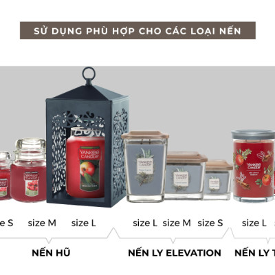 Đèn lồng đốt nến Scroll Lantern White