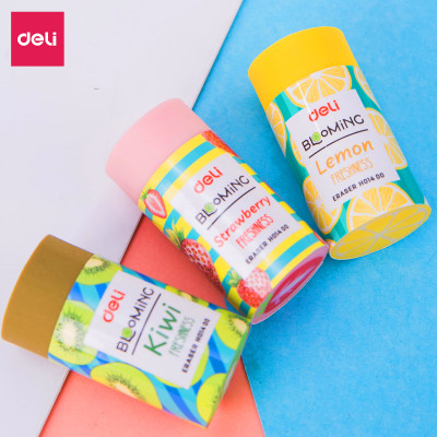 Tẩy 2B Deli, 40×22×12Mm, Kiwi, Dâu, Chanh - 3 Chiếc - EH01400-3C