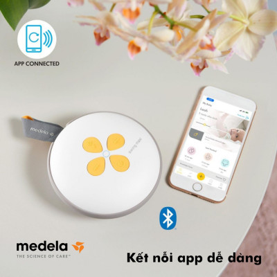 Máy hút sữa điện đôi Medela Swing Maxi Hands Free | Có pin sạc tích hợp, chân sạc USB-C, kết nối Bluetooth, hệ thống khép kín