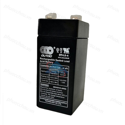 Ắc quy lưu điện Outdo OT4.5-4 4V - 4.5AH dùng cho cân điện tử, thiết bị thanh toán điện tử