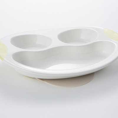 Khay ăn 3 ngăn TLI Richell Nhật Bản - bước 3 thiết kế hỗ trợ bé tự xúc ăn | Baby