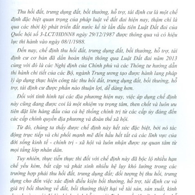 Quy Trình Pháp Lý Thu Hồi Đất, Trưng Dụng Đất, Bồi Thường, Hỗ Trợ, Tái Định Cư Và Giải Quyết Khiếu Nại, Tố Cáo, Khởi Kiện Của Người Có Đất Thu Hồi, Trưng Dụng
