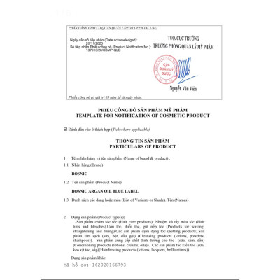 Chính Hãng - [Serum] Tinh Dầu Dưỡng Phục Hồi Tóc Argan Oil BOSNIC 120ML