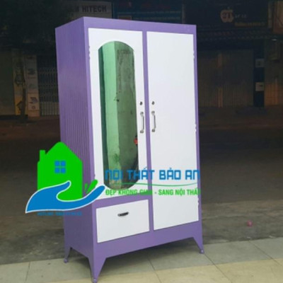 Tủ sắt quần áo 2 cửa 1.8 x 0.9m