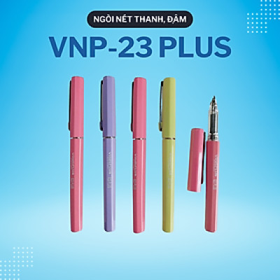 Bút Luyện Chữ Đẹp VNP-23 PLUS - Ngòi Kim Tinh Lá Tre, Nét Thanh Đậm, Không Rỉ,Lưu Trữ Mực Gấp 4 Lần