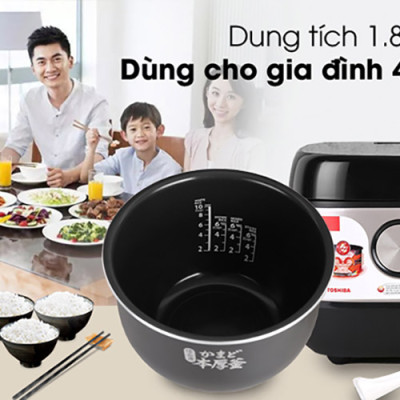 Nồi cơm cao tần Toshiba RC-18IX1PV (1.8 Lít) - Hàng Chính Hãng