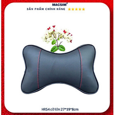 Gối tựa đầu ô tô chất liệu da Nappa nhãn hiệu Macsim mã HR54 cỡ lớn