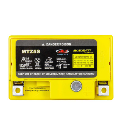 Bình Ắc Quy GEL MotoBatt MTZ5S 12V 4.2Ah CCA55 Cho Nhiều Dòng Xe Thông Dụng